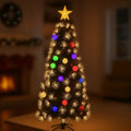 Árvore de Natal 210 cm com LED e Fibra Óptica Colorida Bivolt