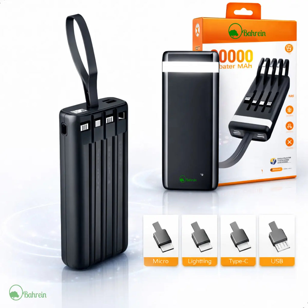 Power Bank Bahrein 20.000mAh com Display, 4 Saídas USB, 3,1A