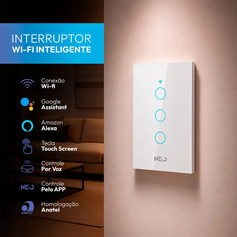 Recursos do interruptor inteligente Wi-Fi Neo Avant
